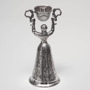 German Marriage Cup Silver Plated Backside