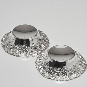 JF Fradley Sterling Mint Candy Dishes Detail
