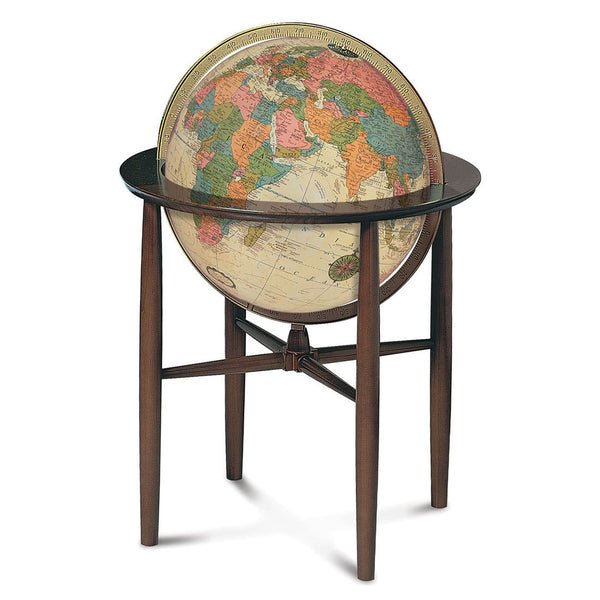 Floor Standing World Globe Antique Ocean