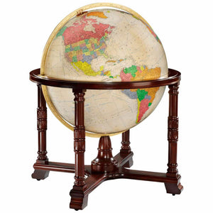 Diplomat Floor Standing World Globe Antique Ocean
