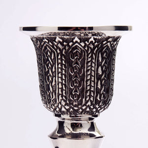 Thailand Sterling Silver Candlesticks Cup Detail