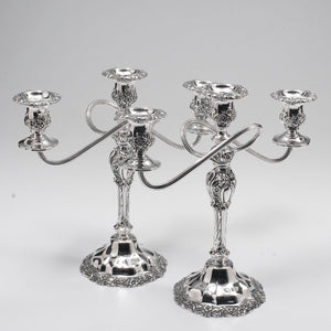 Silver plated candelabra repair after.