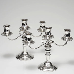 Japanese Sterling Silver Candelabras