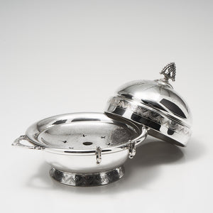 Silver plated butter dish
