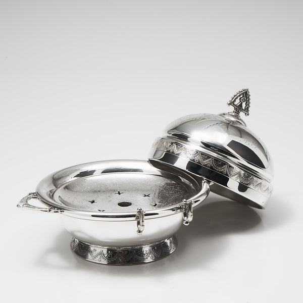 Silver plated butter dish