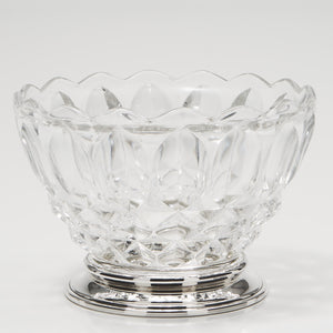 Pressed glass sterling nut bowl