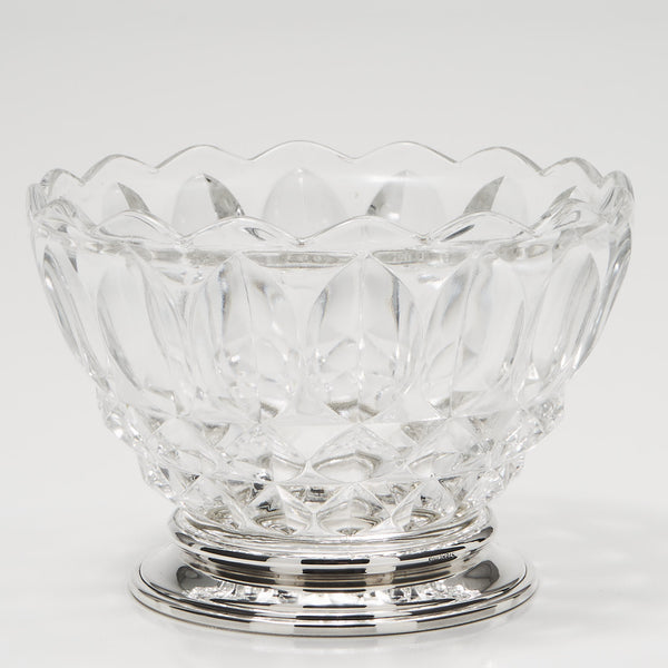 Pressed glass sterling nut bowl