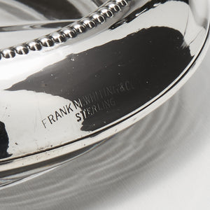 Pressed Glass Wine Coaster w/ Sterling Border