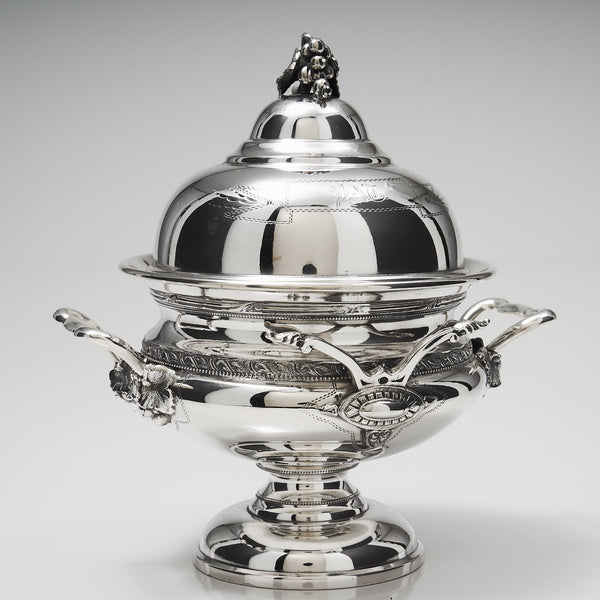 Silver butter dish