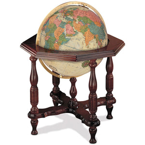 Statesman Floor Standing World Globe Antique Ocean