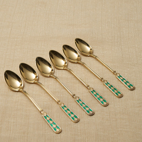 David Andersen Gold Plated Sterling Coffee Spoons