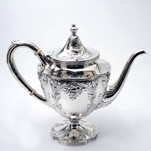Tea Pot; 9-3/4" height. 24.65 troy ounces.