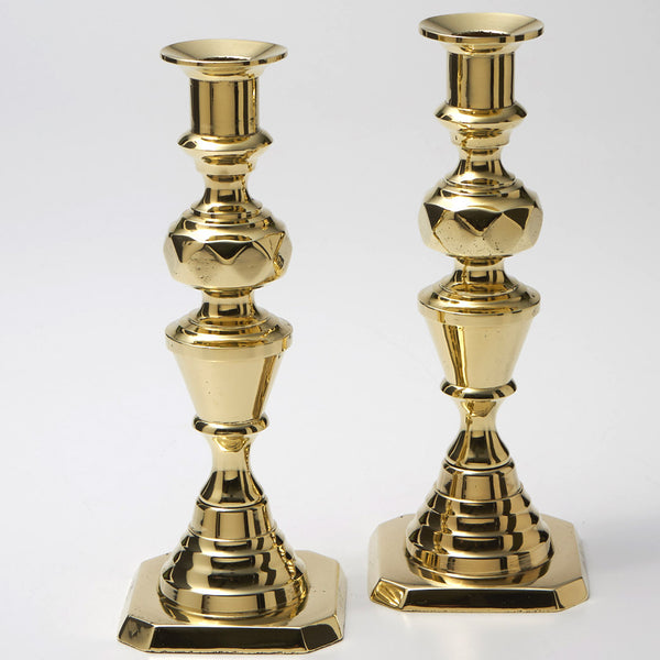 English 19th Century Brass Candlesticks