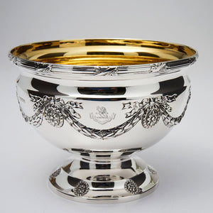 Sterling centerpiece bowl with 24 karat gold plated lining.