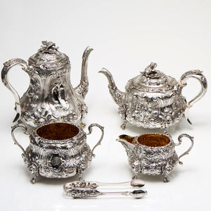 Rococo style Sterling Coffee & Tea Service 