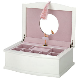 White ballerina jewelry box.